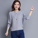 24 Color Dolman Sleeve Sweater Multicolor Optional 2024 Spring and Autumn Loose College Style Solid Color Pullover Long Sleeve Sweater