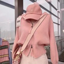 Short Cardigan Women's Spring and Autumn New Outer Wear Short Casual Knitted Shirt Top Korean Style Small Women's Coat Trendy