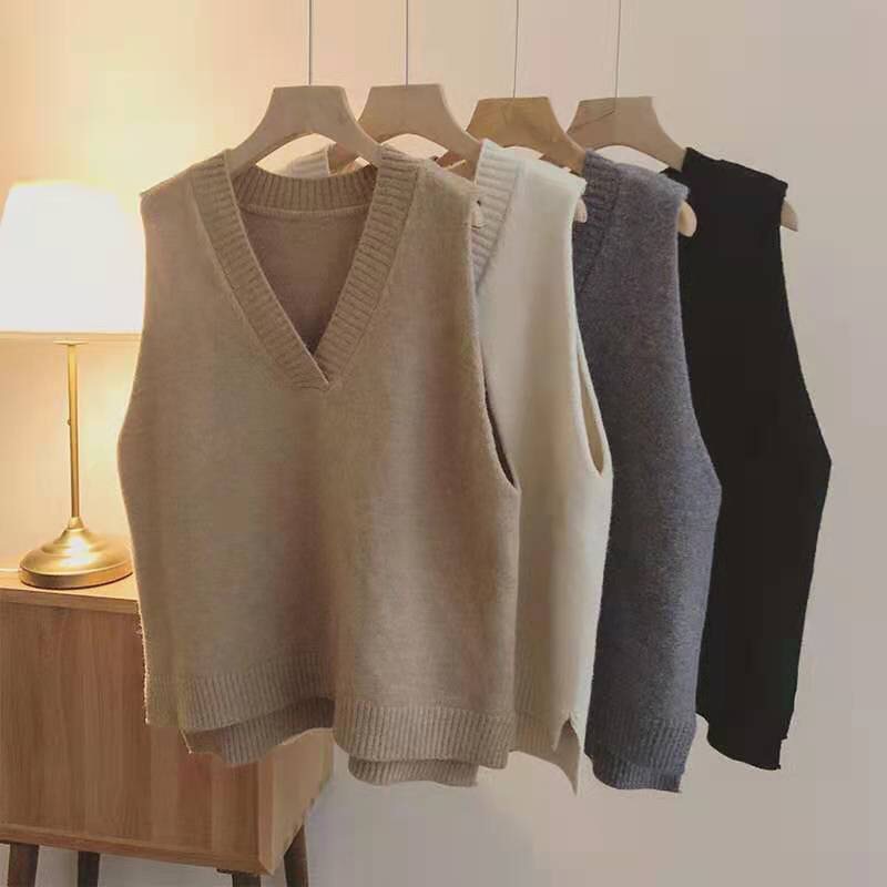 Elegant Knitted Cardigan Women's Autumn and Winter Korean Style Soft Waxy V-Neck Sweater Jacket
