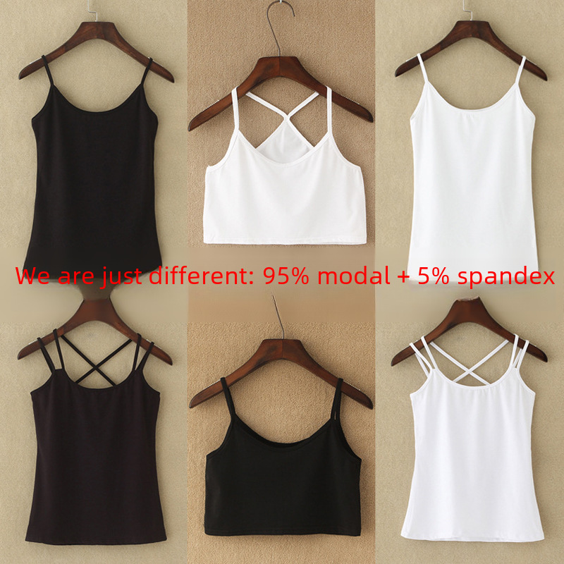 Summer Korean Style Modal Camisole Women's Summer High Stretch Slim-fit Camisole Top Bottoming Tube Top Small Vest