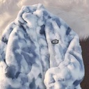 Tie-dyed lambswool coat women's large size winter thickened lambswool top tide ins New loose wholesale