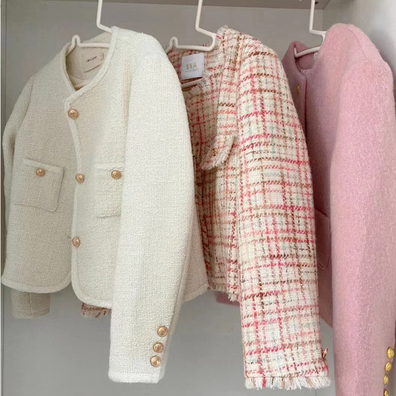 Leding autumn and winter tweed short small fragrant style coat thirteen lines New Brand women's clothing wholesale primary supply