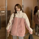 Winter new Korean version of the plus velvet padded fleece coat women's autumn and winter loose small jacket wholesale