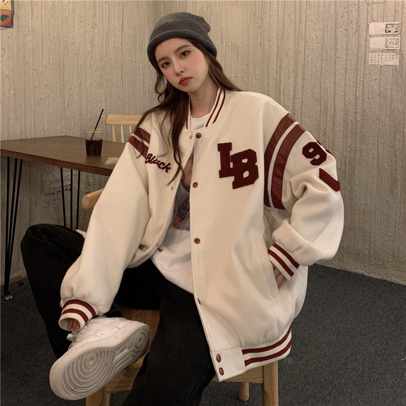 Jacket Girl's Spring and Autumn New Junior High School High School Students Korean Loose All-match Thin Top Baseball Clothes