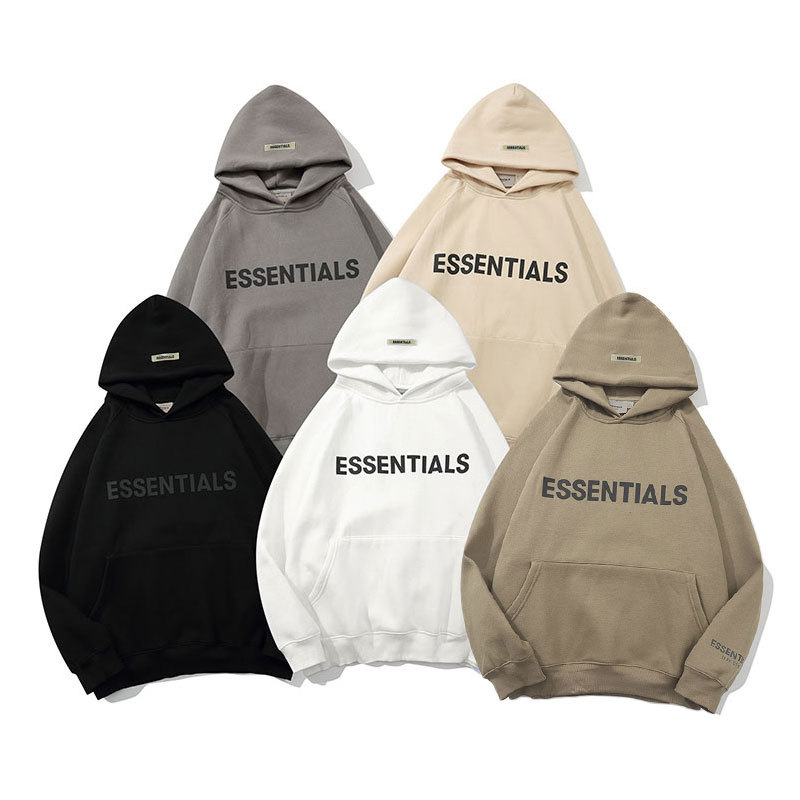 FEAR OF GOD double thread Essentials trend new chest LOGO pressure glue hooded sweater FOG