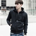 Wholesale autumn and winter men's sweater light plate casual loose hooded coat men's American trend solid color hoodie