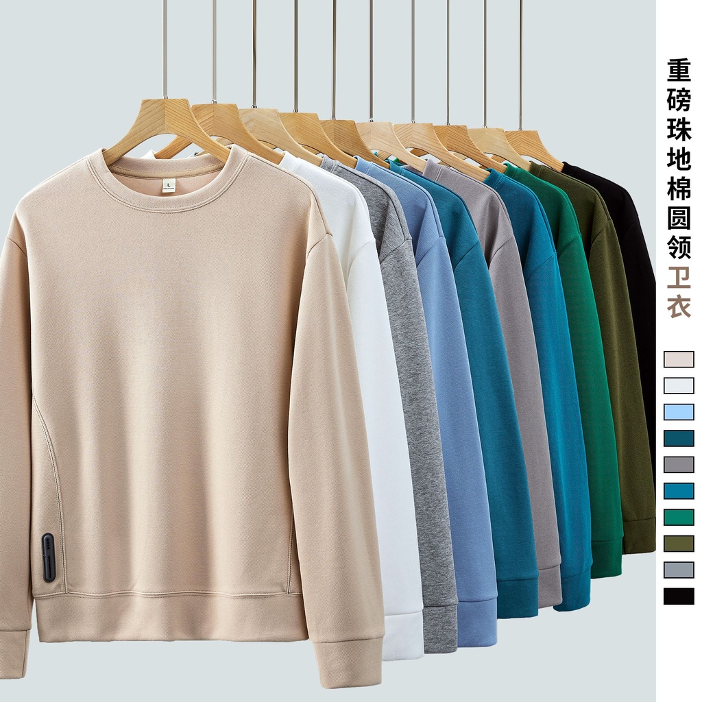 Autumn Turtleneck Non-hooded Loose Sweat Crewneck Long Sleeve Non-Pocket Middle Clothes Base Clothes for Youth