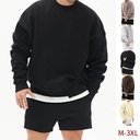 Men's Clothing Spring and Autumn Men's Sweatshirt Korean Style Trendy Brand Crewneck Trousel Sweatshirt Men's Casual All-match Sports Jacket