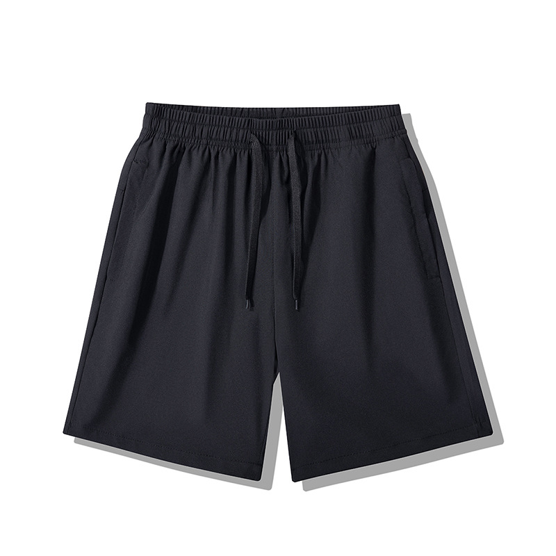 New Summer Men's Trendy All-match Casual Shorts Loose Sports Basketball Cotton Solid Color Simple Five-point Pants