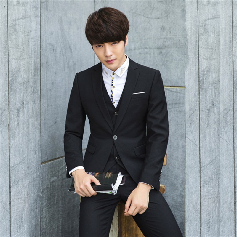 New Men's Men's Suit Suit Men's Korean-style Slim-fit Youth Business Dress Best Man Suit Men's Small Suit