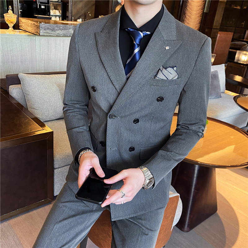 Men's Suit Korean-style Slim-fit Business Suit Professional Formal Dress Best Man's Dress Bridegroom's Wedding Dress