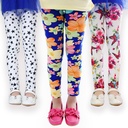 Children's pants spring and summer children's girls printed milk silk leggings big children's pants wholesale