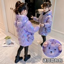 Girls' cotton-padded jacket New Winter Clothes Western Style Children's Cotton-padded Coat Thickened Warm Down Cotton-padded Coat Winter Tide