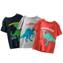 Summer new children's clothing wholesale Korean children's short sleeve T-shirt bottoming shirt men's baby clothes dinosaur cartoon