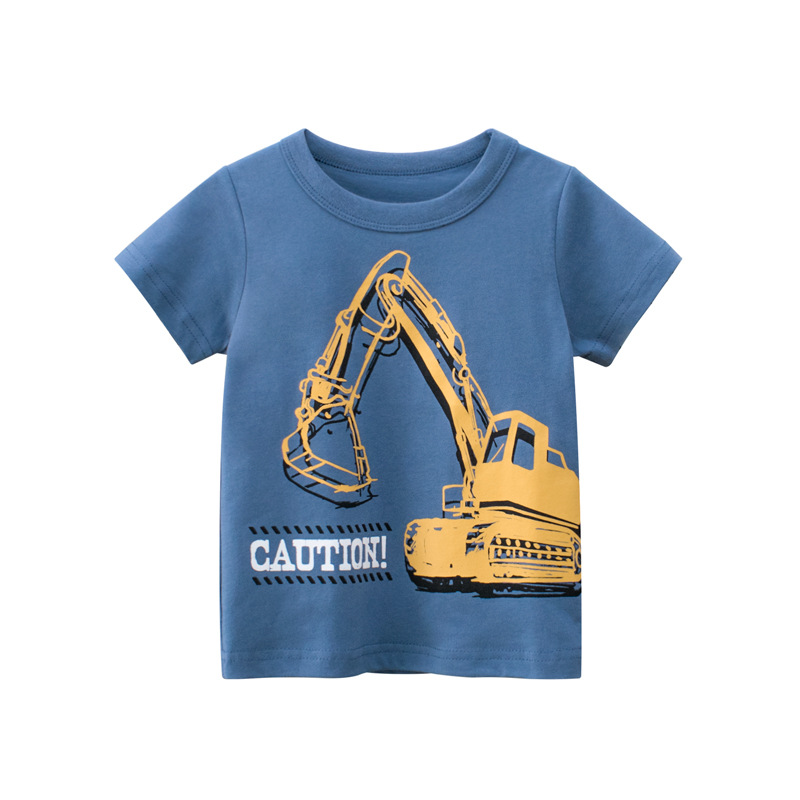 summer children's clothing new children's short sleeve T-Shirt wholesale boy excavator baby clothing a consignment