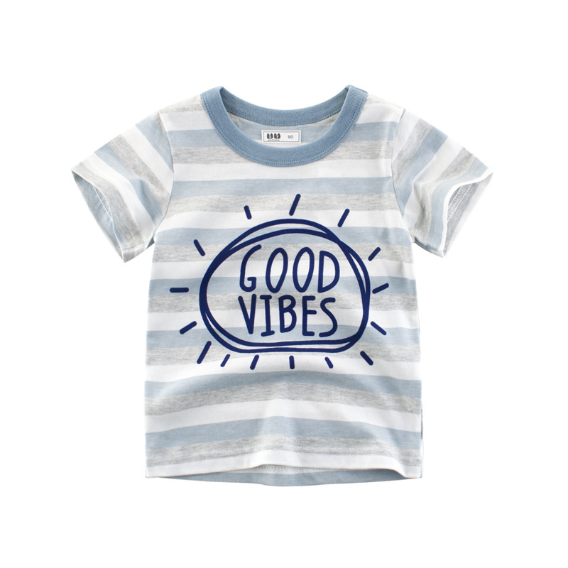 Summer new children's short sleeve kids children's clothing boys T-shirt Korean striped baby clothes manufacturers wholesale