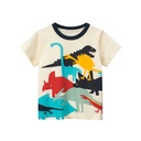 European and American children's clothing summer New boys short sleeve T-shirt children's clothing dinosaur cartoon baby clothes wholesale