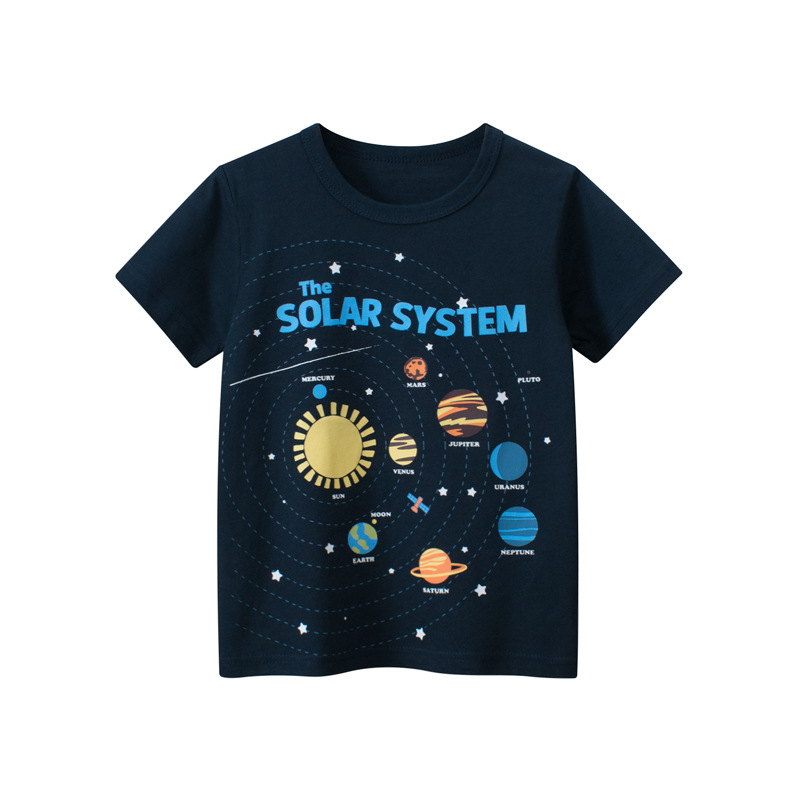 Summer new Korean children's clothing children's short sleeve T-shirt male baby clothes star manufacturers a generation of hair