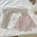 24 Spring Children's Long-sleeved Base Shirt Instagram Children's Round Neck T-shirt Spring and Autumn Thickened Long Base Shirt