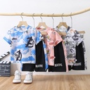 Summer children's suit new quick-drying clothes sportswear boys baby camouflage T-shirt two-piece children's clothing wholesale