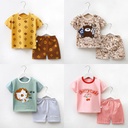 Children's short sleeve suit cotton summer baby clothes Korean girls T-shirt boys clothing children's clothing