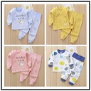 Baby Clothes Spring and Autumn Clothes Children's Pure Cotton High Waist Jersey Long Johns Partial Placed Inner Clothes Baby Boys and Girls Autumn Suit