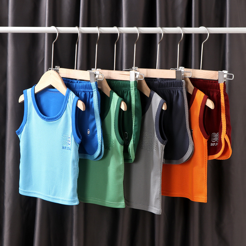 Children's Vest Set Basketball Clothes Summer Boys Sports Quick-drying Clothes Vest Set Baby Jersey Children's Clothing