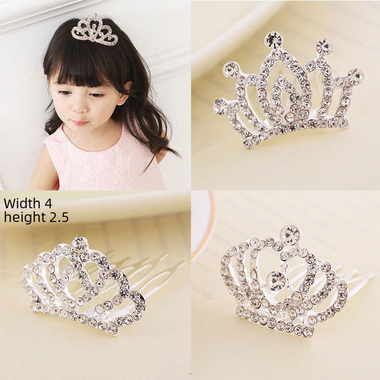 Korean Style Children's Crown Princess Birthday Crown Children's Hair Accessories Headwear Princess Dance Crown Baby Hair Accessories