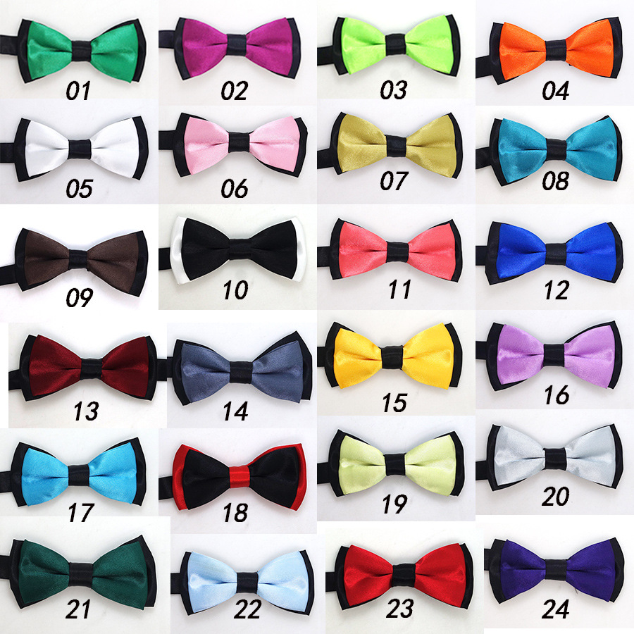 Classic Children's Two-color Bow Tie Polyester Exposure Baby Double-layer Bow Tie Boys' Accessories