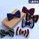 Knitted Bow Tie for Children Wholesale Bow Tie Banquet Prom Presenter Jacquard Striped Bow Tie for Children