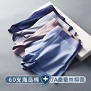 Factory wholesale 60 Xinjiang long-staple cotton underwear men's solid color cotton seamless mulberry silk 7A antibacterial boxer shorts