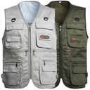 Spring and summer mesh vest for middle-aged people fishing Four Seasons waistcoat pocket vest men's spring and autumn leisure vest generation hair