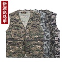 Spring and Summer Thin Mesh Army Green Camouflage Casual Multi-pocket Middle-aged Men's Vest Multi-pocket Dad Fishing Waistcoat