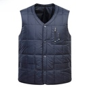 Middle-aged and elderly down vest dad outfit autumn and winter new men's down vest warm liner waistcoat factory wholesale