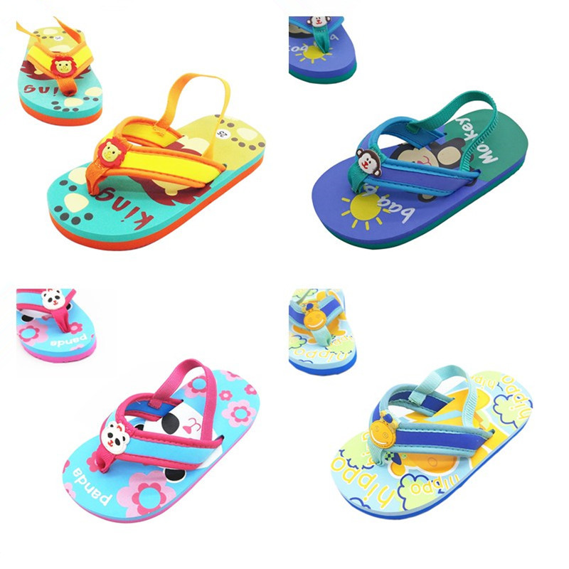 new summer children's slippers cartoon flip-flops boys and girls slippers Beach baby EVA beach shoes