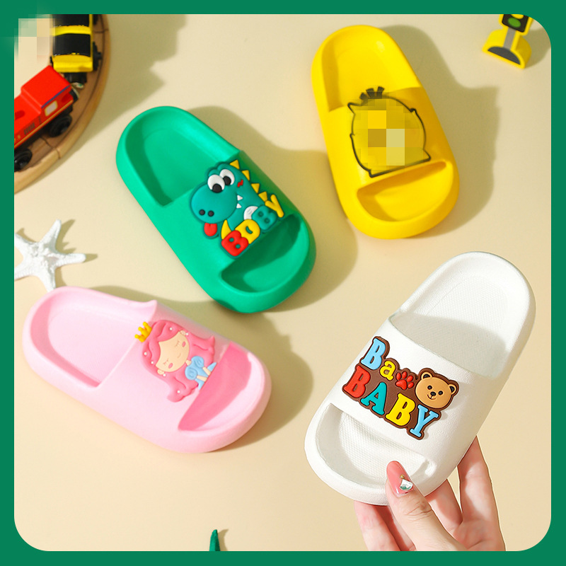 Children's Slippers Non-slip Soft Bottom Cartoon Cute Indoor Home Deodorant Outer Wear Lightweight Beach Open Toe Slippers