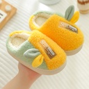 Children's Cotton Slippers Parent-Child Shoes Velvet Thickened Soft Bottom Home Fashion Cartoon Boys and Girls Children's Wool Slippers Cotton Slippers