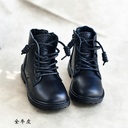 Genuine Leather Top Layer Cowhide Korean Style Martins Boots Girls Short Boots Winter Boys Cotton Boots Children's Shoes Leather Boots