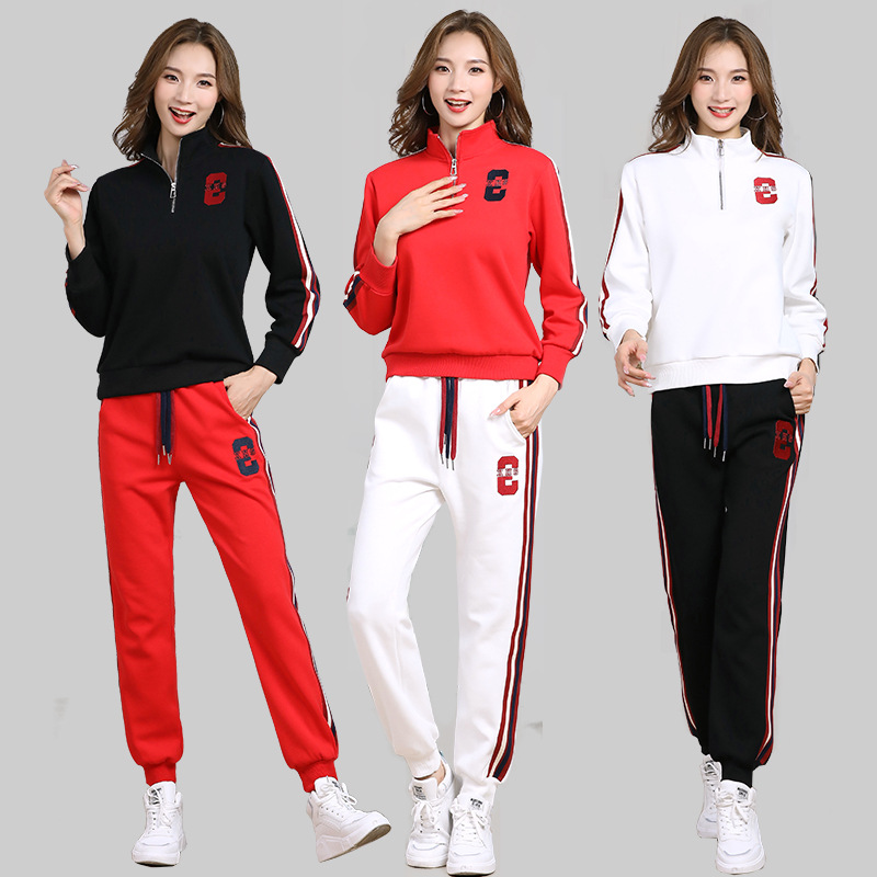 Autumn and Winter New Square Dance Clothes Sports Suit Ghost Step Dance Casual Wear Letter Clothes Adult Women