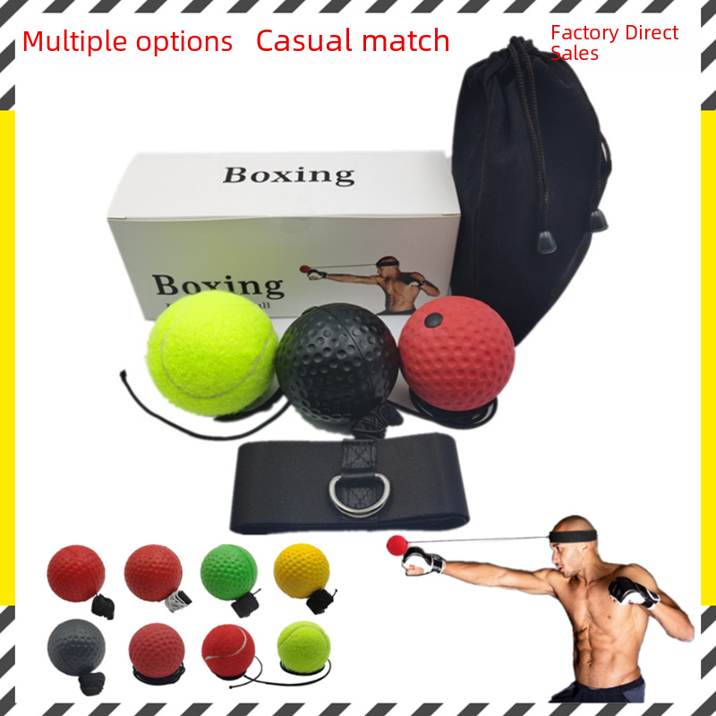 boxing head-mounted boxing speed ball reaction training ball fighting reflex elastic ball home fitness equipment