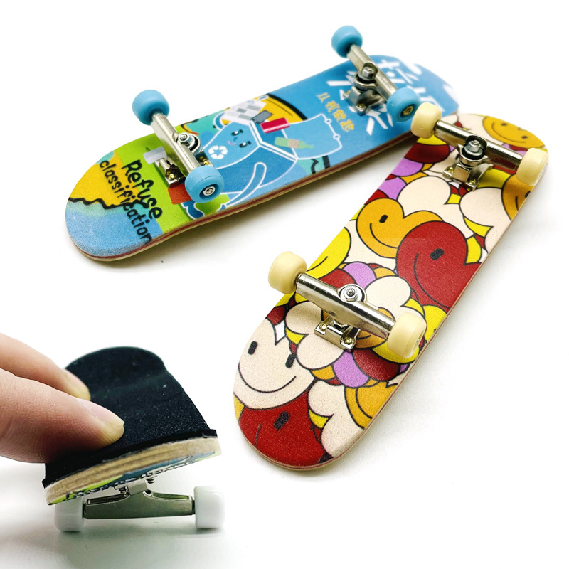 Finger skateboard maple double rocker creative mini fingertip skateboard professional bearing wheel palm skateboard wholesale
