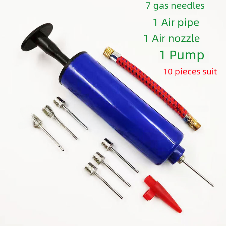Factory portable manual pump 6-inch dual-purpose needle metal gas needle blue tracheal gas nozzle 10-piece set
