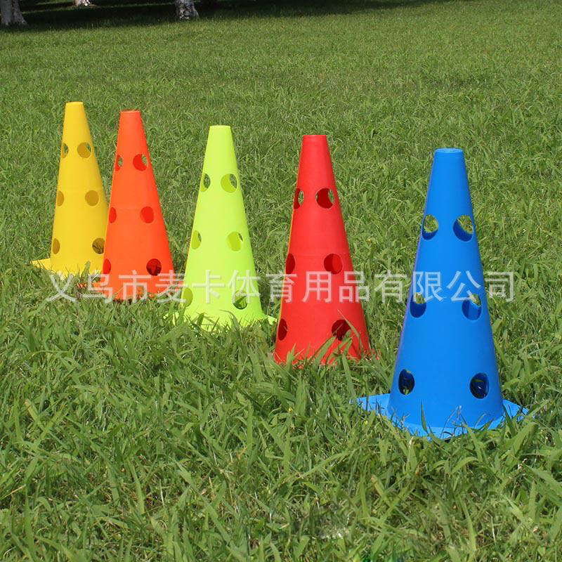 32cm Thickened Hole Sign Bucket Ice Cream Tube Football Training Barricade Training Cone Obstacle Sign Bucket