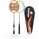 Langjian Badminton Racket 2 Pack Delivery Bag Set Children Adult Training Resistance Couple Ferroalloy Feather Racket