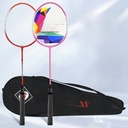 Bestcard badminton racket factory direct distribution for beginners fitness ferroalloy split double racket set racket
