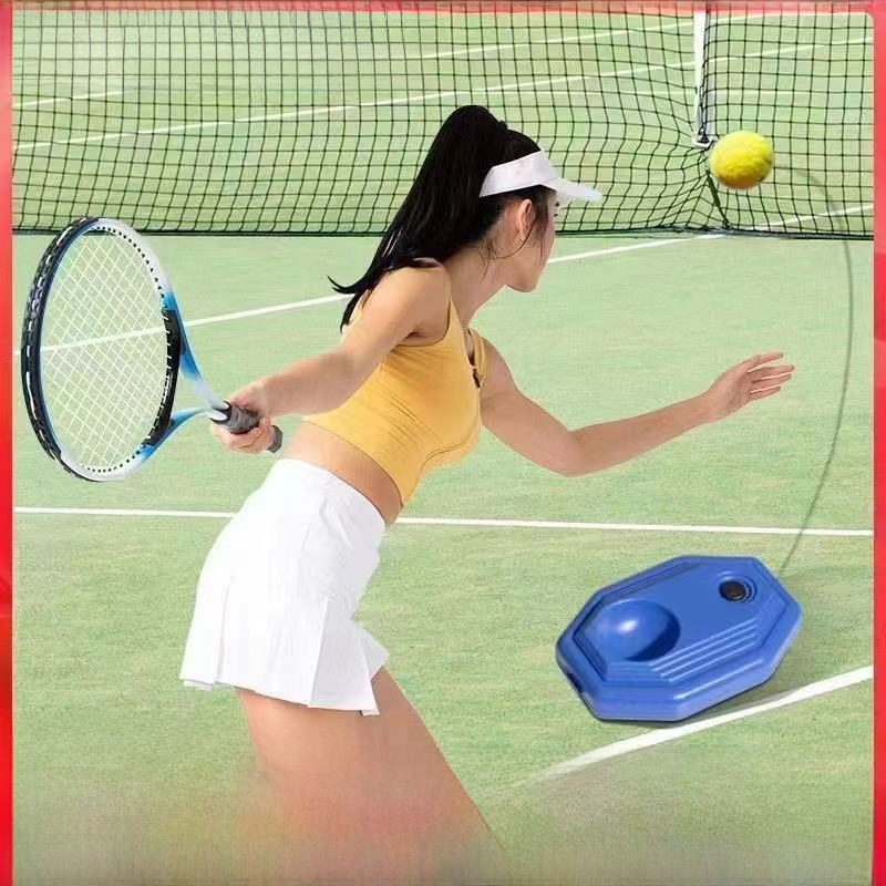 [Spot] Tennis Trainer Single Player with Line Rebound Self-Training Artifact for Beginners Tennis Children Tennis Racket