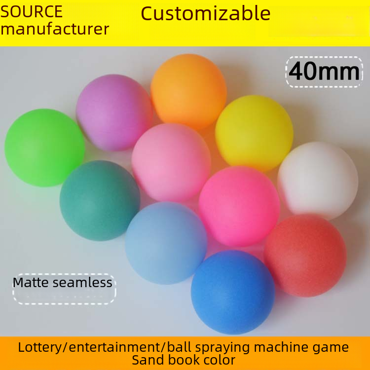 Frosted color 40mm table tennis PP seamless word-free lottery ball betting touch lottery ball plastic spray ball machine ball wholesale
