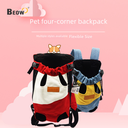 Shoulder breathable travel portable out chest four-legged backpack dog bag cat bag a generation of hair