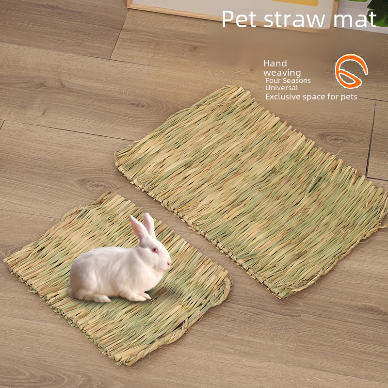 Pet Straw Mat Hamster Rabbit Dutch Pig Straw Mat Molar Nest Hand-woven Pet Bed Wholesale