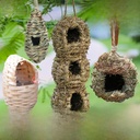 e-commerce handmade creative simulation wooden house bird cage straw breeding winter bird nest crafts spot wholesale